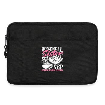Baseball Schwester Nur hier für den Imbiss - Laptoptasche 13" - Schwarz - Vorne
