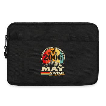 Mai 2006 Jahrgang geboren Geburtstag Geschenk - Laptoptasche 13" - Schwarz - Vorne