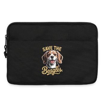 Save the Beagles Illustration - Laptop bag 13" - black - Front