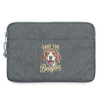 Save the Beagles - Laptop bag 13" - heather grey - Front