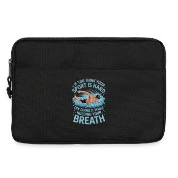 Si vous trouvez votre sport difficile, essayez-le - Sacoche pour ordinateur portable 13 pouces - noir - Devant
