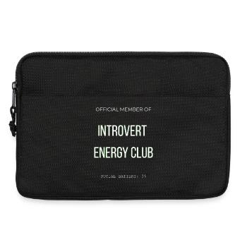 Introvert Energy Club - Lustig Social Battery Low - Laptop bag 13" - black - Front