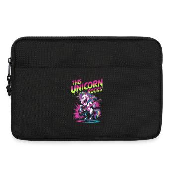 Guitare néon Unicorn Rock - Sacoche pour ordinateur portable 13 pouces - noir - Devant
