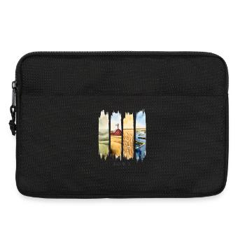 Iowa Vacation Travel – Country Life & Fields Motif - Laptop bag 13" - black - Front