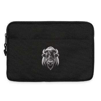 Buffalo Head Illustration - Laptop bag 13" - black - Front