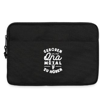 Geboren um mit Opa Metal zu hören - Laptoptasche 13" - Schwarz - Vorne