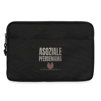Asoziale Pferdemama Pferdchen - Laptoptasche 13" - Schwarz - Vorne
