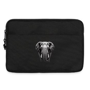 Éléphant tête d’éléphant - Sacoche pour ordinateur portable 13 pouces - noir - Devant
