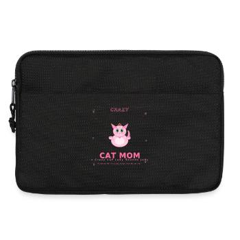 Funny Cat Mom Gift T-Shirt | Because Crazy Cat Lad - Sacoche pour ordinateur portable 13 pouces - noir - Devant