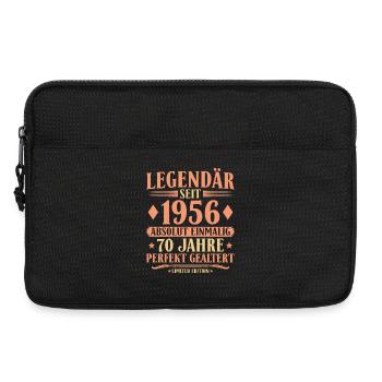 1956 Geboren - Absolut Einmalig 70. Geburtstag - Laptoptasche 13" - Schwarz - Vorne