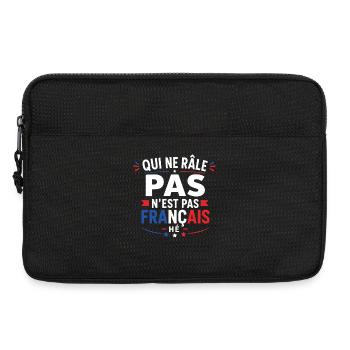 Qui Ne Râle Pas: Français - Sacoche pour ordinateur portable 13 pouces - noir - Devant