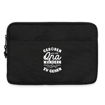 Geboren um mit Opa wandern zu gehen - Laptoptasche 13" - Schwarz - Vorne