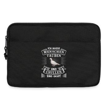 Taube Taubenzüchter Brieftaubensport Taubenverein - Laptoptasche 13" - Schwarz - Vorne