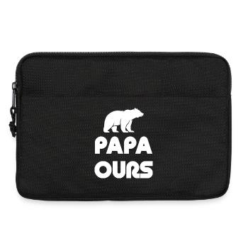 Papa Bear Silhouette - Laptop bag 13" - black - Front