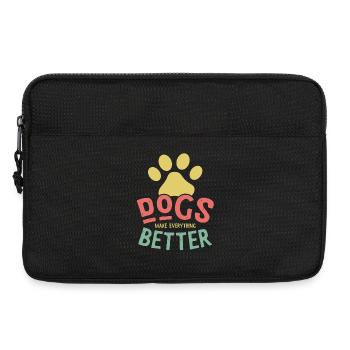 Dogs Make Life Better - Laptop bag 13" - black - Front