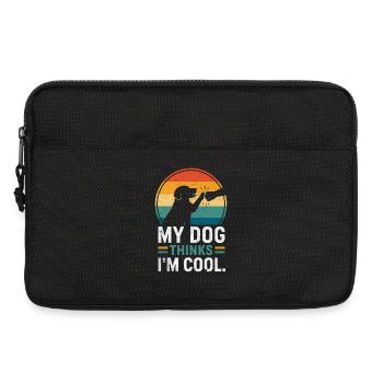 My dog thinks I'm cool - Laptop bag 13" - black - Front