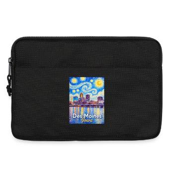 Nuit étoilée de Des Moines, Iowa - Sacoche pour ordinateur portable 13 pouces - noir - Devant