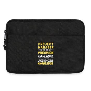 Project Manager We Do Precision Guess Work - Laptop bag 13" - black - Front