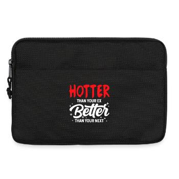 Heißer als dein Ex, besser als dein nächster - Laptoptasche 13" - Schwarz - Vorne