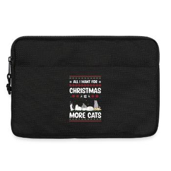 Christmas Cats Ugly Christmas Sweater Gift - Laptop bag 13" - black - Front
