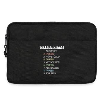 Taubenzüchter Spruch Lustig Taubenflüsterer - Laptoptasche 13" - Schwarz - Vorne