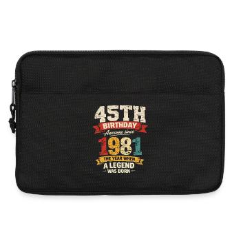 45 Ans Anniversaire Légende 1981 - Vintage - Sacoche pour ordinateur portable 13 pouces - noir - Devant