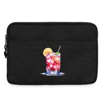 Tropical Cocktail Watercolor Glass - Laptop bag 13" - black - Front