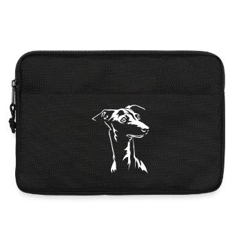 Italienisches Windspiel Kopf "Black Edition" - Laptoptasche 13" - Schwarz - Vorne