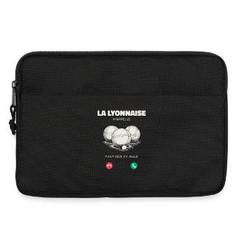 La Lyonnaise M’Appelle Faut Que J’y Aille Humour - Sacoche pour ordinateur portable 13 pouces - noir - Devant