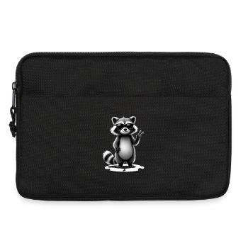 Raton laveur avec lunettes de soleil - Sacoche pour ordinateur portable 13 pouces - noir - Devant