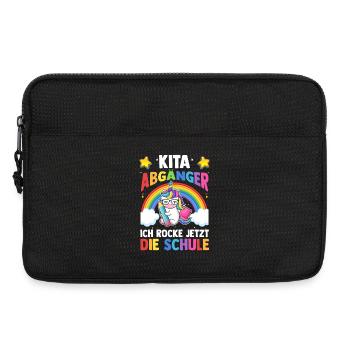 Kita Erste Klasse Einhorn Schüler Kindergarten - Laptoptasche 13" - Schwarz - Vorne
