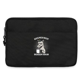 Guck mich nicht in diesem Ton an - Einhorn - Laptoptasche 13" - Schwarz - Vorne