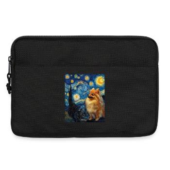 Zwergspitz Spitz Pomeranian - Laptoptasche 13" - Schwarz - Vorne