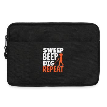 Sweep Beep Dig Repeat Detectorist Hobby - Laptop bag 13" - black - Front