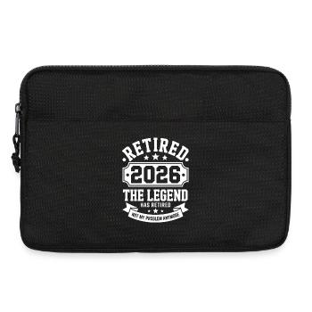 Ruhestand 2026 Lustige pensionierte Grafikmänner Ruhestand - Laptoptasche 13" - Schwarz - Vorne