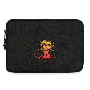 Boxender Mops – Pug Boxer Spaß - Laptoptasche 13" - Schwarz - Vorne