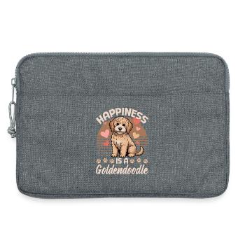 Race de chien Goldendoodle - Sacoche pour ordinateur portable 13 pouces - gris chiné - Devant