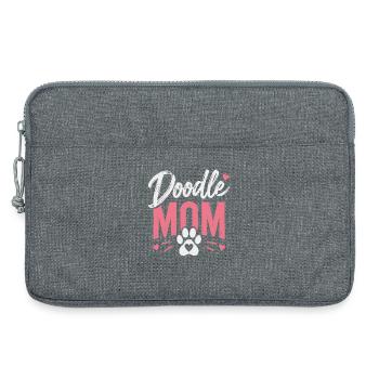 Doodle Mom Pfotenherz - Laptoptasche 13" - Grau meliert - Vorne