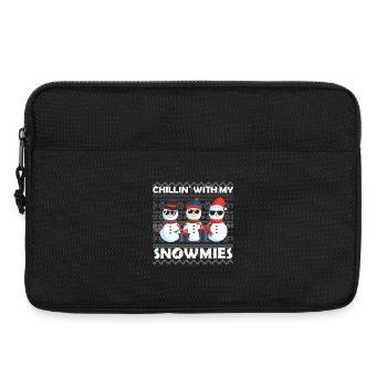 Snowmies Weihnachten Ugly Christmas Sweater - Laptop bag 13" - black - Front