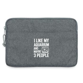 Ich mag mein Aquarium und vielleicht drei Leute - Laptoptasche 13" - Grau meliert - Vorne