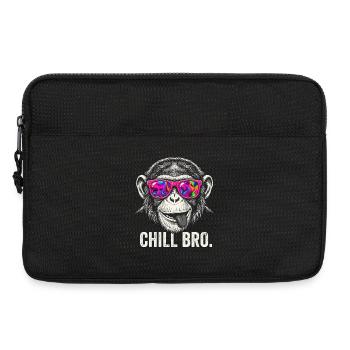 Leuchtender Affe mit Neon-Sonnenbrille - Laptoptasche 13" - Schwarz - Vorne