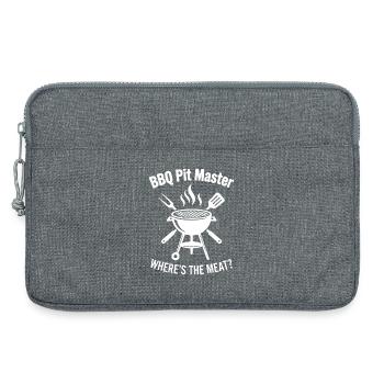 BBQ PIT MASTER WHERE’S THE MEAT Grill Grafik - Laptoptasche 13" - Grau meliert - Vorne