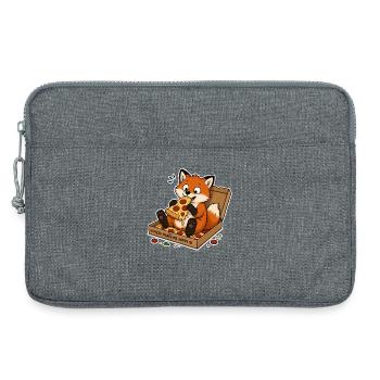 Pizza Fuchs Glück - Laptoptasche 13" - Grau meliert - Vorne
