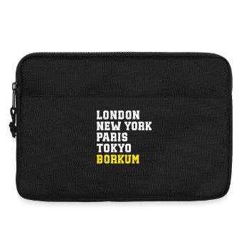Nordsee LONDON NEW YORK PARIS TOKYO BORKUM - Laptoptasche 13" - Schwarz - Vorne