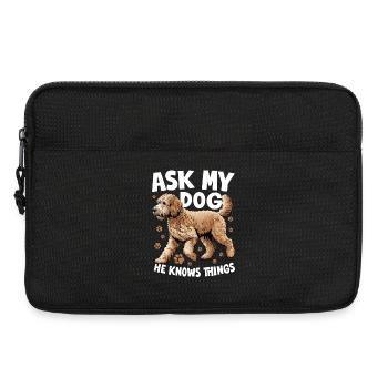 Goldendoodle Dog Breed - Laptop bag 13" - black - Front