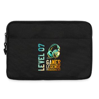 7. Geburtstag Junge Mädchen Gaming Level 7 Jahre - Laptoptasche 13" - Schwarz - Vorne