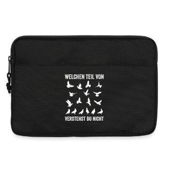 Taubenzüchter Spruch Lustig Taubenflüsterer - Laptoptasche 13" - Schwarz - Vorne