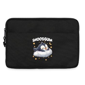 Snoozguin Penguin Pajama Morning Grouch Late Riser - Laptop bag 13" - black - Front