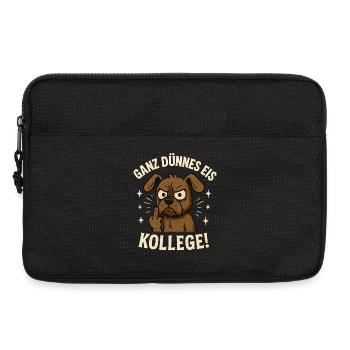 Hund mit Mittelfinger Kollege Humor - Laptoptasche 13" - Schwarz - Vorne