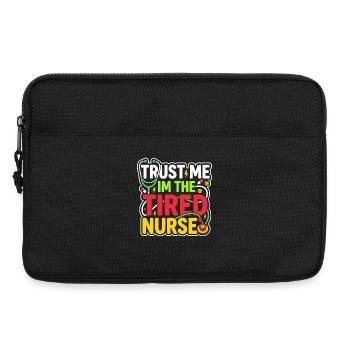Infirmière de nuit, fatiguée - Sacoche pour ordinateur portable 13 pouces - noir - Devant